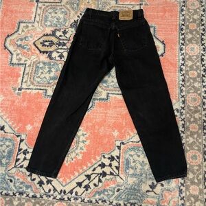 Orange tab black wash Levi denim jeans